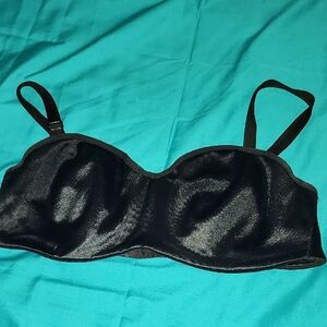 Lilyette Vintage Shiny Black Bra